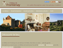 Tablet Screenshot of chateaudefrontenay.com